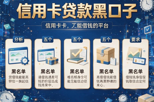 信用卡贷款黑口子，分析五个黑名单能借钱的平台