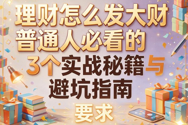 理财怎么发大财普通人必看的3个实战秘籍与避坑指南