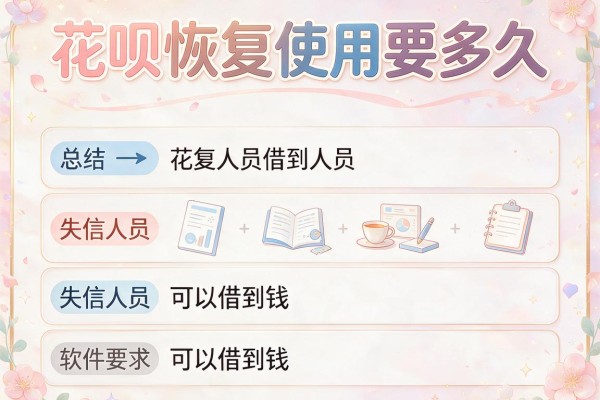 花呗恢复使用要多久，总结五个失信人员可以借到钱的软件