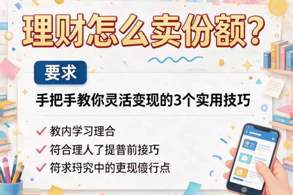 理财怎么卖份额？手把手教你灵活变现的3个实用技巧