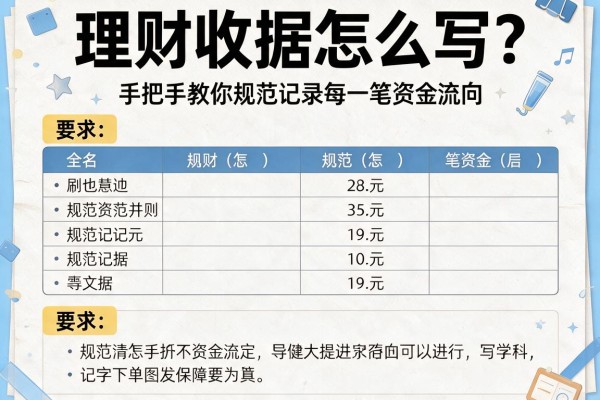 理财收据怎么写？手把手教你规范记录每一笔资金流向