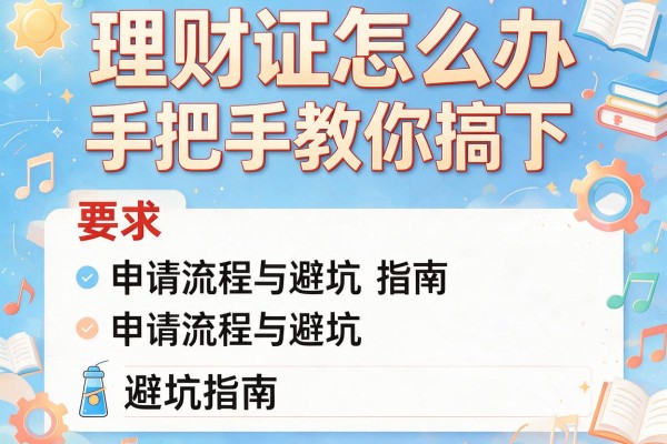 理财证怎么办手把手教你搞定申请流程与避坑指南