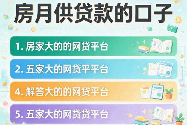 房月供贷款的口子，解答五家大的网贷平台