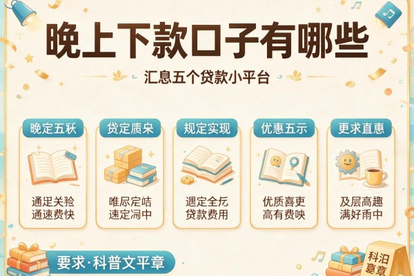 晚上下款口子有哪些，汇总五个贷款小平台