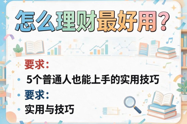 怎么理财最好用？5个普通人也能上手的实用技巧