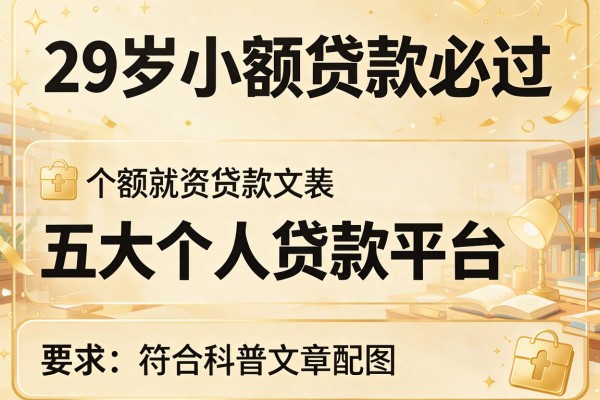 29岁小额贷款必过，五大个人贷款平台