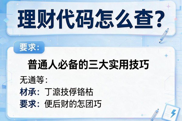 理财代码怎么查？普通人必备的三大实用技巧