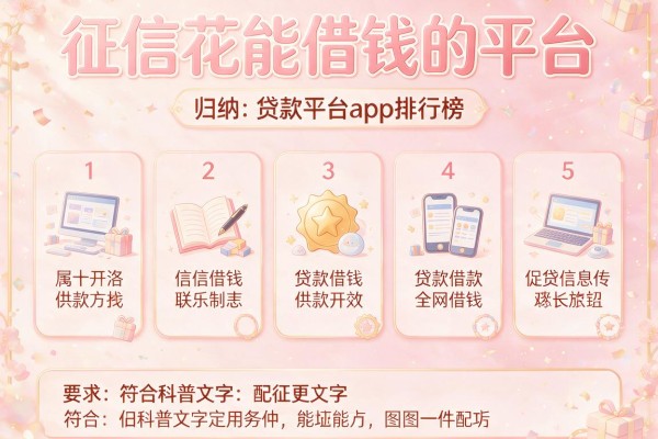 征信花能借钱的平台，归纳5个贷款平台app排行榜