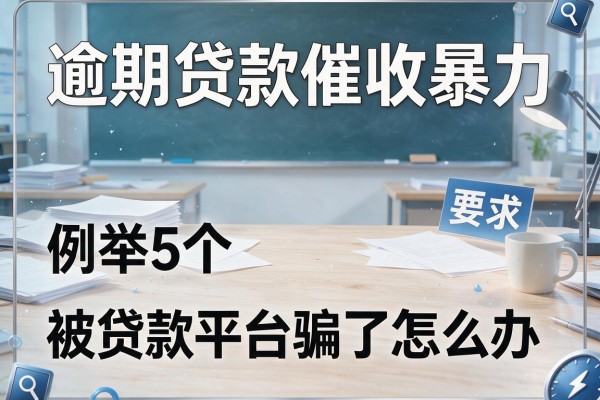 逾期贷款催收暴力，例举5个被贷款平台骗了怎么办