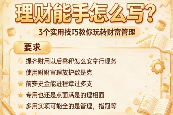 理财能手怎么写？3个实用技巧教你玩转财富管理