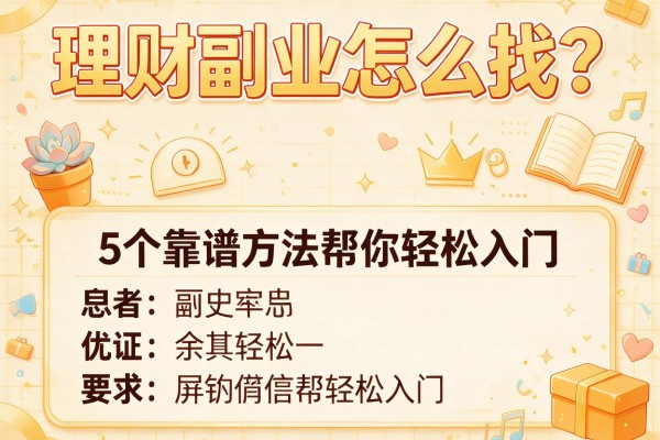 理财副业怎么找？5个靠谱方法帮你轻松入门