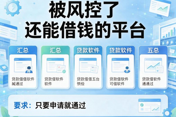 被风控了还能借钱的平台，汇总五个贷款软件只要申请就通过