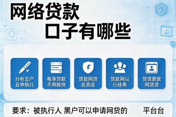 网络贷款口子有哪些，分析五个被执行人黑户可以申请网贷的平台