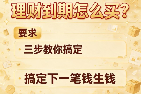 理财到期怎么买？三步教你搞定下一笔钱生钱