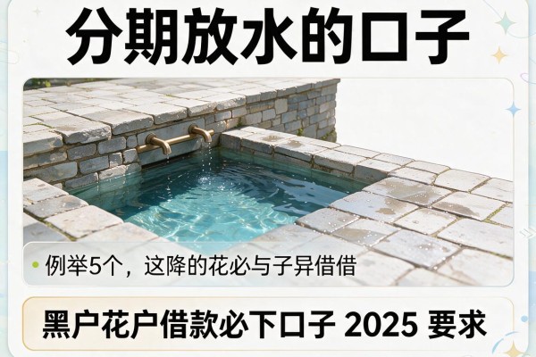 分期放水的口子，例举5个黑户花户借款必下口子2025