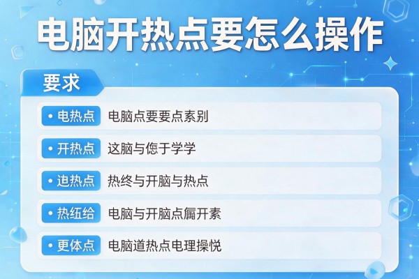 电脑开热点要怎么操作