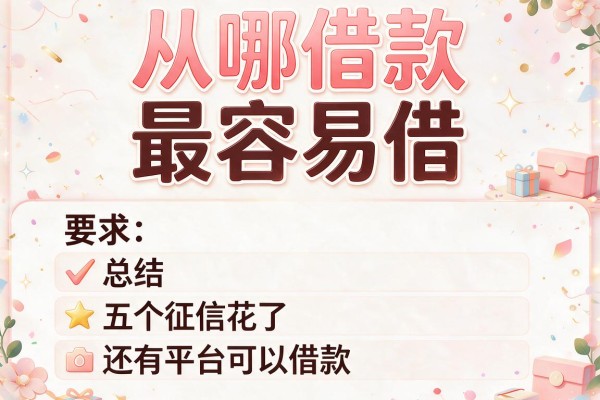 从哪借款最容易借，总结五个征信花了还有平台可以借款