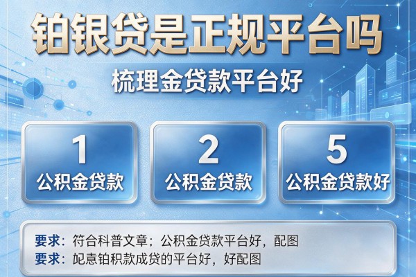铂银贷是正规平台吗，梳理5个公积金贷款平台好