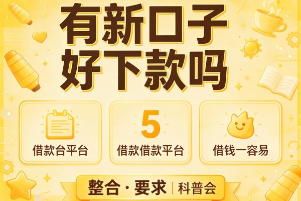 有新口子好下款吗，整合5个借款平台借钱容易