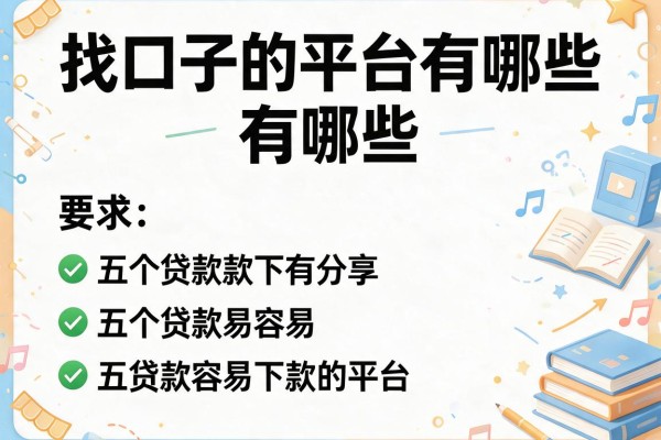 找口子的平台有哪些，分享五个贷款容易下款的平台