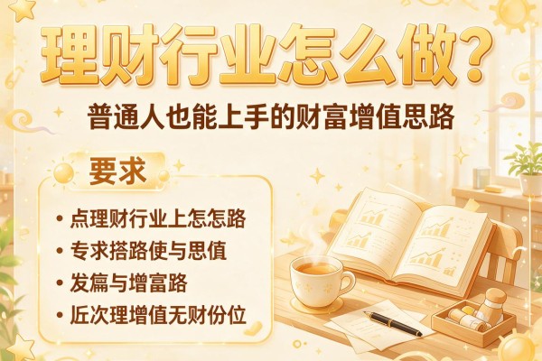 理财行业怎么做？普通人也能上手的财富增值思路