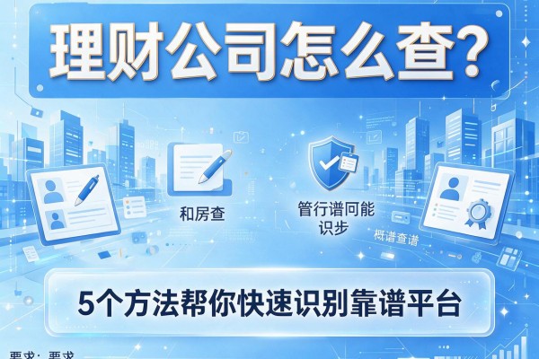 理财公司怎么查？5个方法帮你快速识别靠谱平台