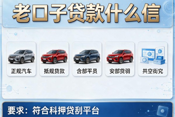 老口子贷款什么信，盘点五个正规汽车抵押贷款平台