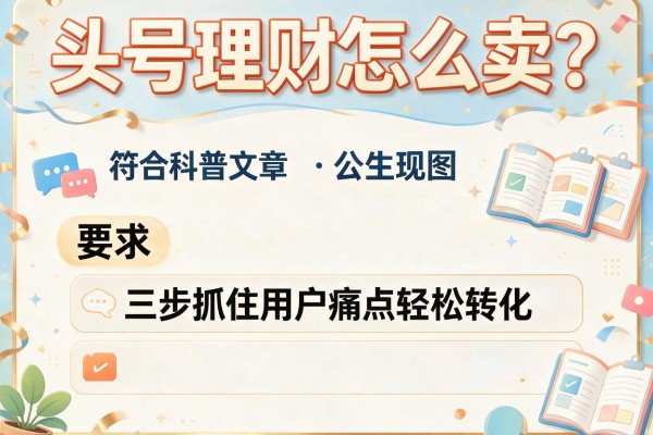 头号理财怎么卖？三步抓住用户痛点轻松转化