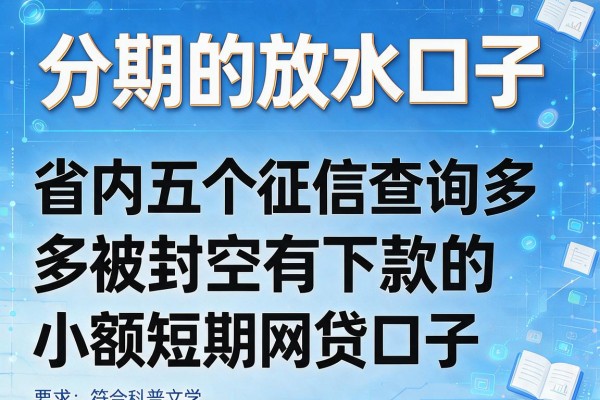 分期的放水口子，省内五个征信查询多被封空有下款的小额短期网贷口子