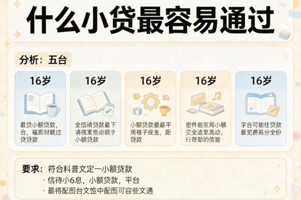 什么小贷最容易通过，分析五个16岁小额贷款平台