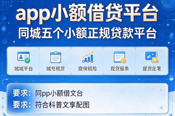 app小额借贷平台，同城五个小额正规贷款平台
