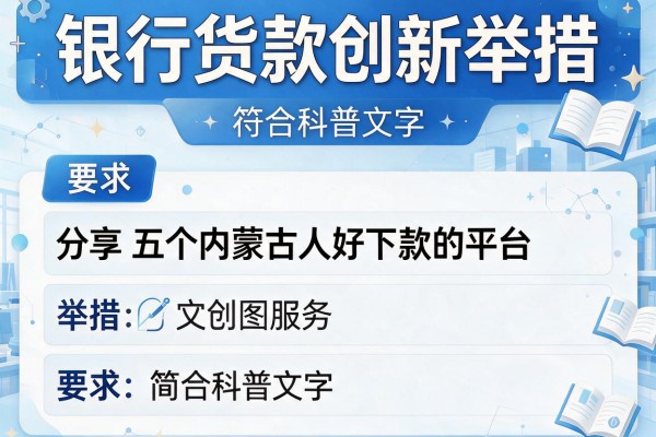 银行货款创新举措，分享五个内蒙古人好下款的平台