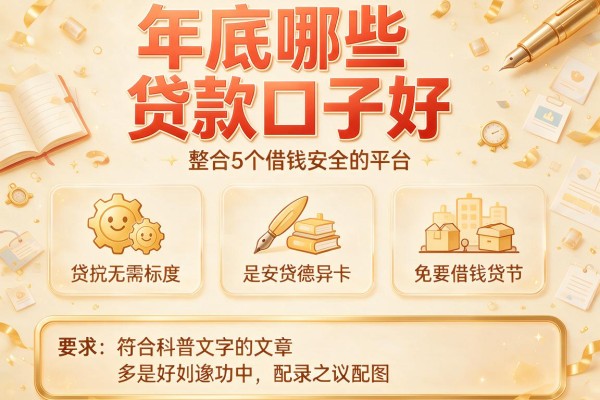 年底哪些贷款口子好，整合5个借钱安全的平台