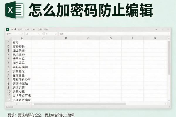 Excel怎么加密码防止编辑？