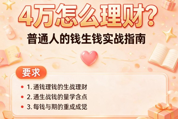 4万怎么理财？普通人的钱生钱实战指南