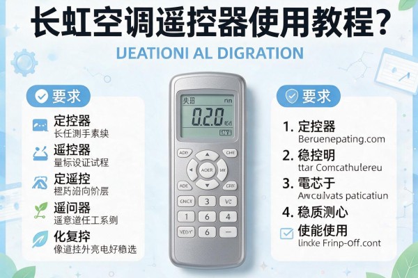 长虹空调遥控器使用教程？