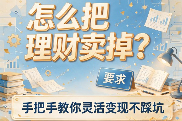 怎么把理财卖掉？手把手教你灵活变现不踩坑