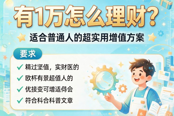 有1万怎么理财？适合普通人的超实用增值方案