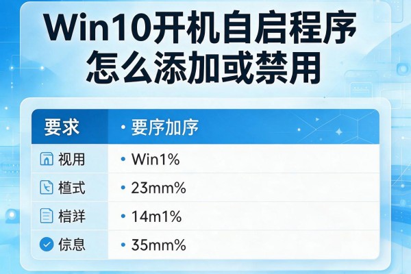 Win10开机自启程序怎么添加或禁用？