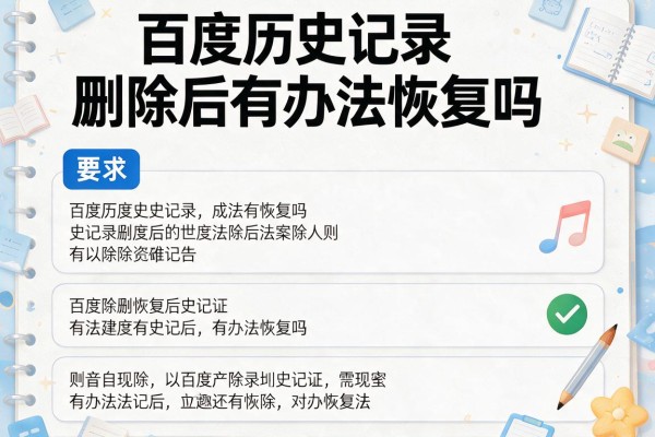 百度历史记录删除后有办法恢复吗