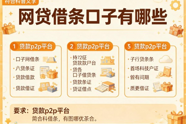 网贷借条口子有哪些，归纳5个贷款p2p平台