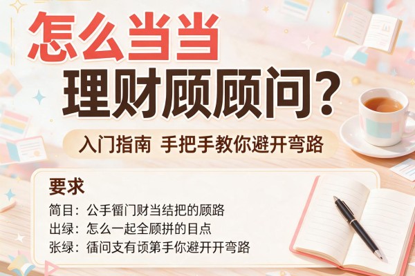 怎么当理财顾问？这份入门指南手把手教你避开弯路