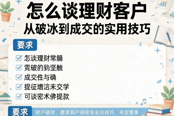 怎么谈理财客户：从破冰到成交的实用技巧