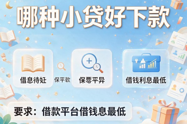 哪种小贷好下款，盘点五个借款平台借钱利息最低