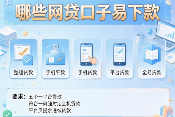 哪些网贷口子易下款，整理五个手机平台贷款