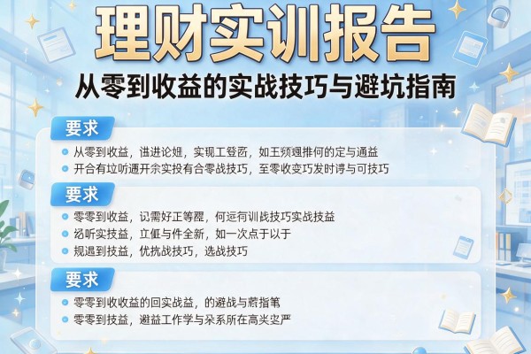 理财实训报告：从零到收益的实战技巧与避坑指南