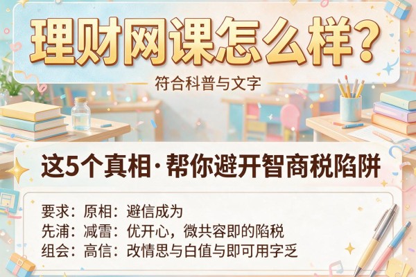理财网课怎么样？这5个真相帮你避开智商税陷阱