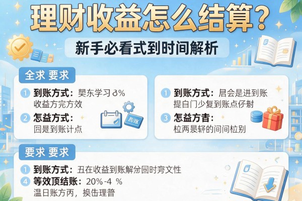 理财收益怎么结算？新手必看的到账方式和时间解析