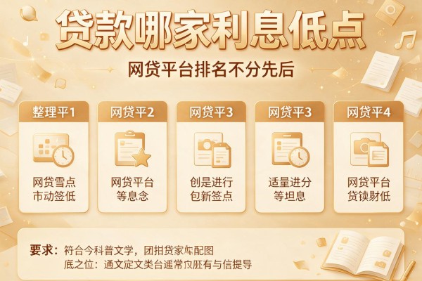 贷款哪家利息低点，整理五个网贷平台排名不分先后