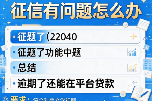 征信有问题怎么办，总结五个逾期了还能在平台贷款